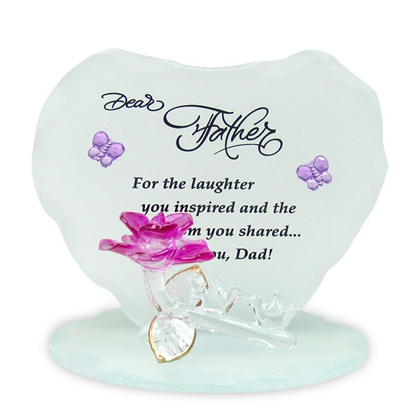 Love You Dad Glass Quotation